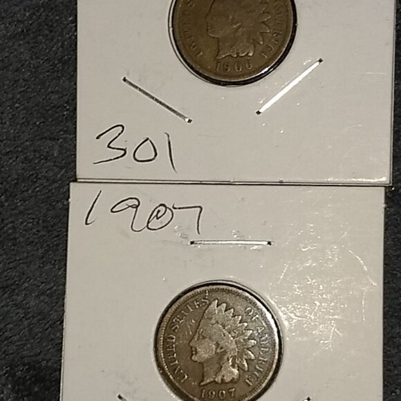 Lot of 9 1900's Indian Head Pennies... Nice Details... In Protective Sleeves - Picture 7 of 10